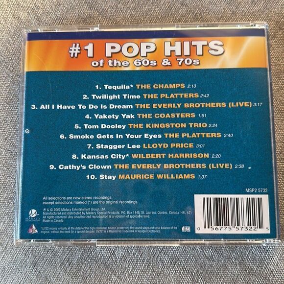 #1 Pop Hits of the 60s & 70s CD! - Picture 2 of 6